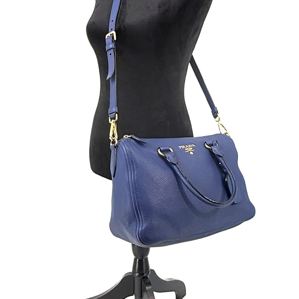 Prada Vitello Phenix Bluette 1BB023 - Picture 10 of 12